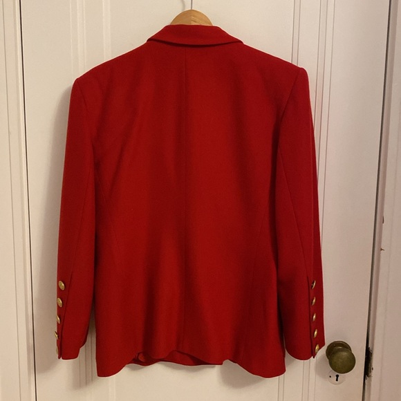 Escada Cashmere Wool Blend Double Breasted Preppy Blazer - Picture 4 of 6